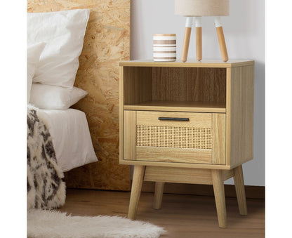 Rattan Bedside Table 